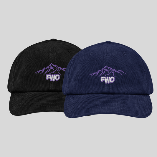 Embroidered Corduroy hat - Mountains - FWC